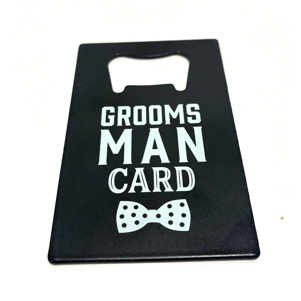 WEDDING PARTY GROOMSMAN GIFT/CREDIT CARD SIZE BEER/BOTTLE OPENER NEW (5)